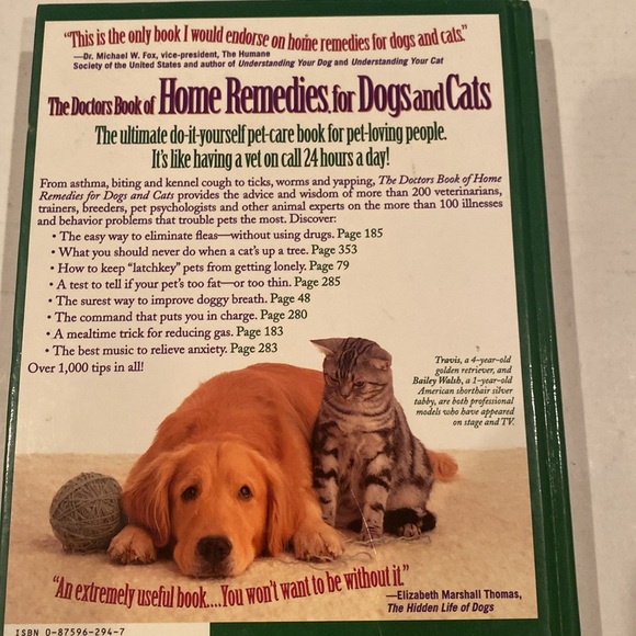 “The Doctors Book of Home Remedies For Dogs and Cats,” Hardcover - Picture 2 of 2
